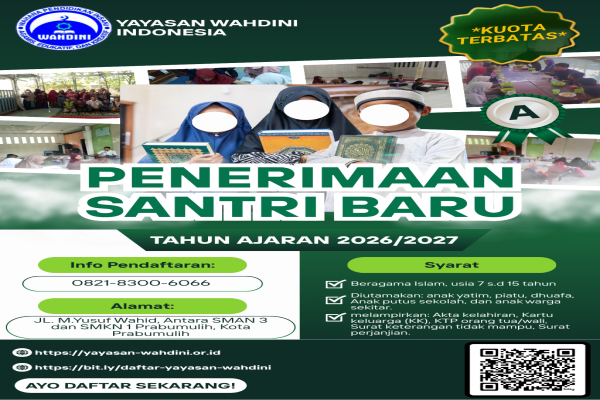 PENERIMAAN SANTRI BARU...